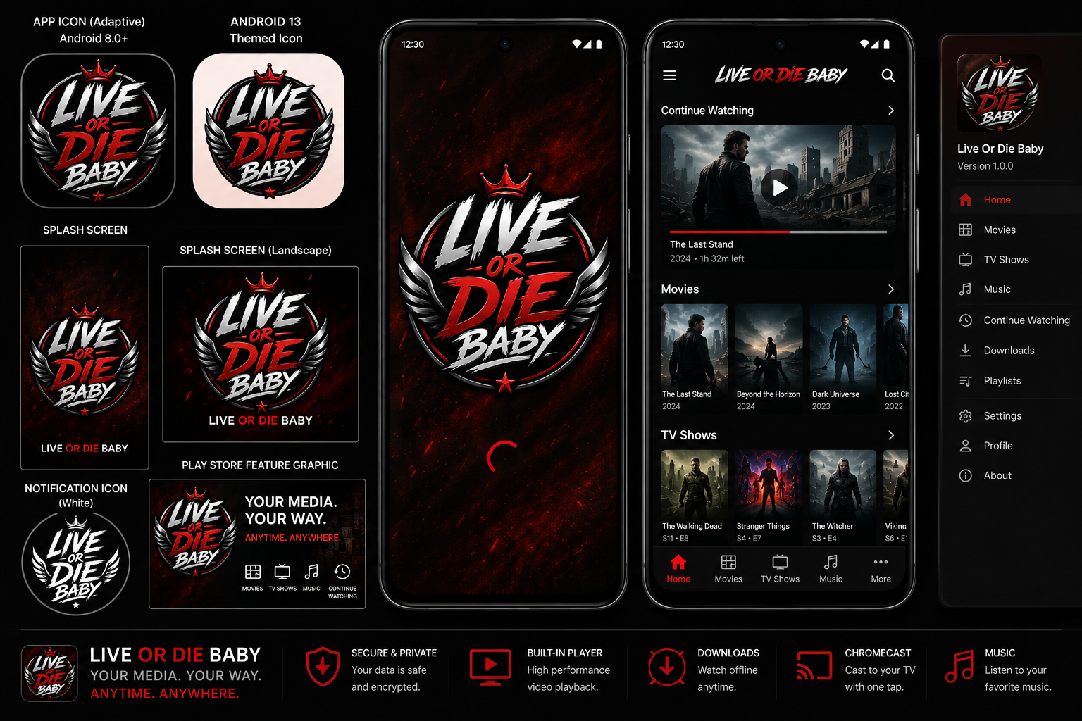 Live Or Die Baby on server and mobile devices